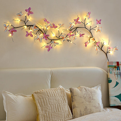 Fabric Branches LED Wall Sconce Lamp Decoration Light