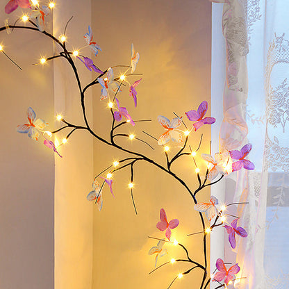 Fabric Branches LED Wall Sconce Lamp Decoration Light