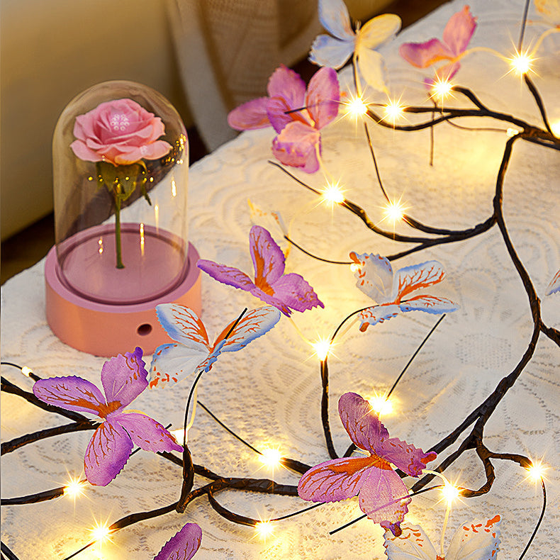 Fabric Branches LED Wall Sconce Lamp Decoration Light