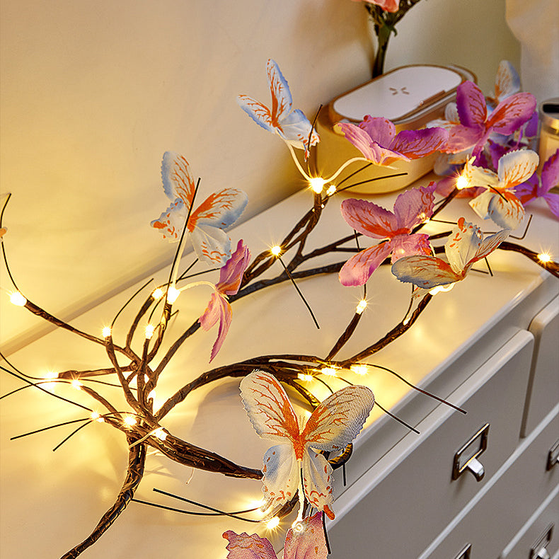 Fabric Branches LED Wall Sconce Lamp Decoration Light