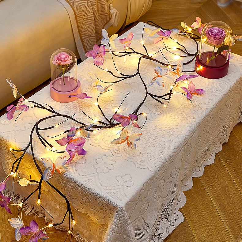 Fabric Branches LED Wall Sconce Lamp Decoration Light