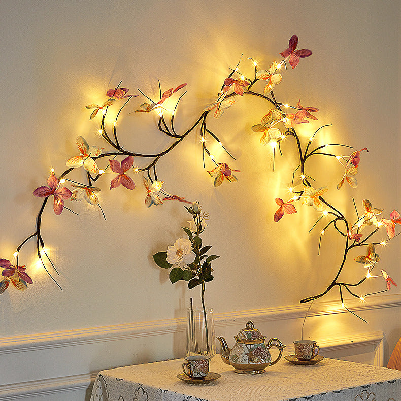 Fabric Branches LED Wall Sconce Lamp Decoration Light