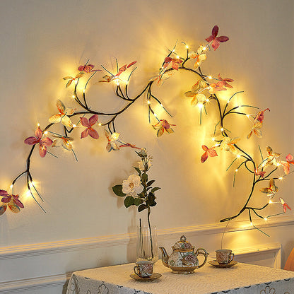 Fabric Branches LED Wall Sconce Lamp Decoration Light
