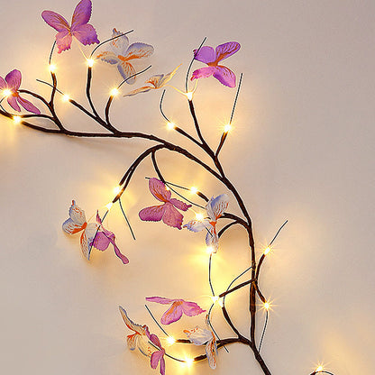 Fabric Branches LED Wall Sconce Lamp Decoration Light