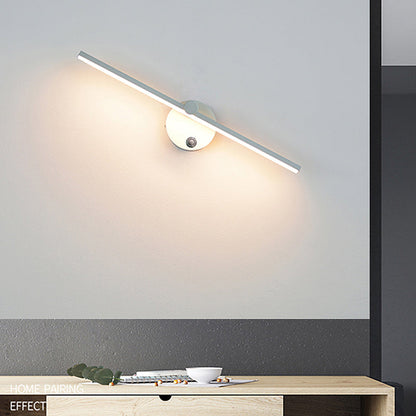 Aluminum Long Strip Rotatable LED Wall Sconce Lamp