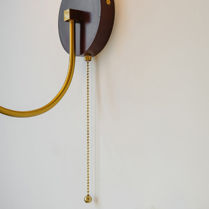 Minimalist Round Globe Iron Glass 1-Light Wall Sconce Lamp