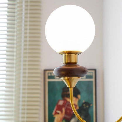Minimalist Round Globe Iron Glass 1-Light Wall Sconce Lamp