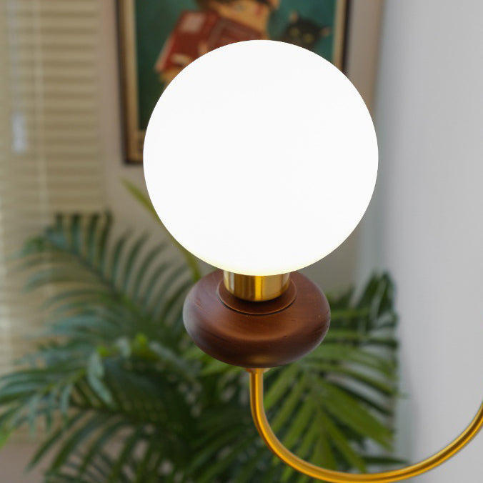 Minimalist Round Globe Iron Glass 1-Light Wall Sconce Lamp