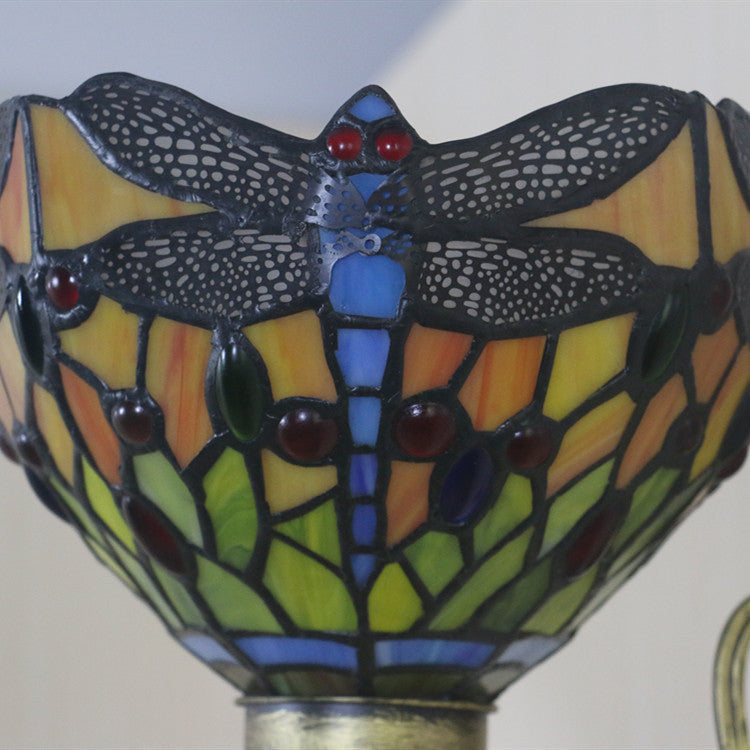 Tiffany Iron Stained Glass 1-Light Wall Sconce Lamp