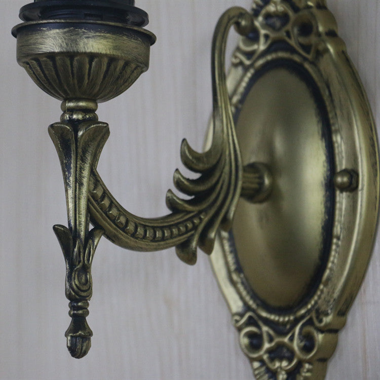 Tiffany Iron Stained Glass 1-Light Wall Sconce Lamp