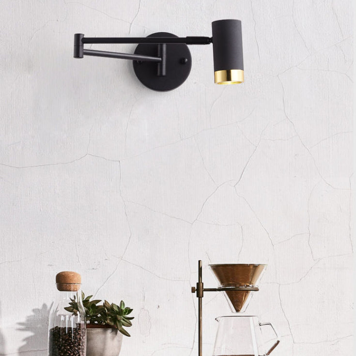 Scandinavian Aluminum Glass 1-Light Wall Sconce Lamp
