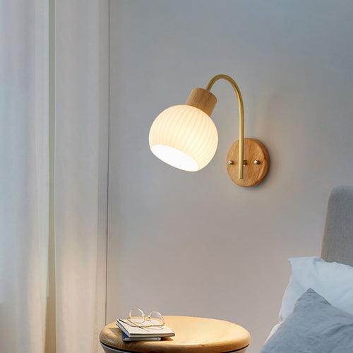 Scandinavian Molding Glass 1-Light Wall Sconce Lamp