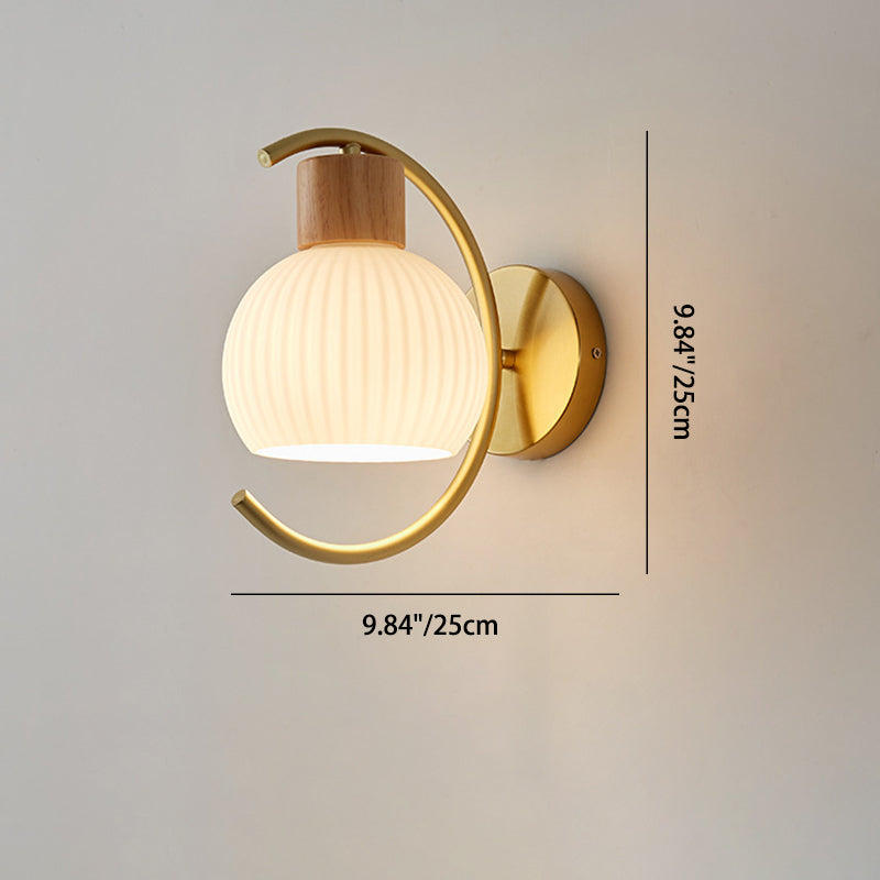Scandinavian Molding Glass 1-Light Wall Sconce Lamp