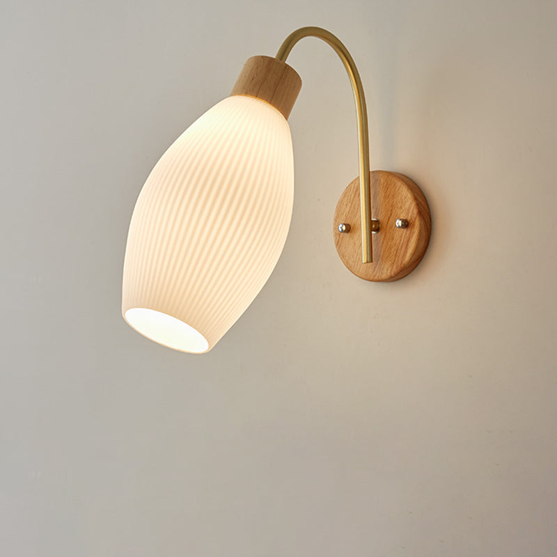 Scandinavian Molding Glass 1-Light Wall Sconce Lamp