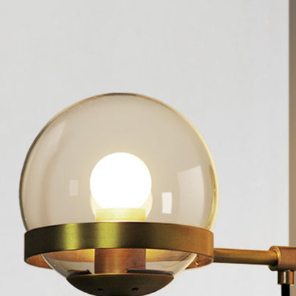 Style Round Orb Iron Glass 1-Light Wall Sconce Lamp