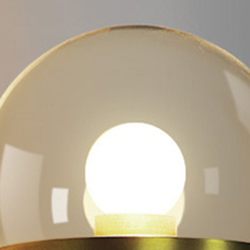 Style Round Orb Iron Glass 1-Light Wall Sconce Lamp