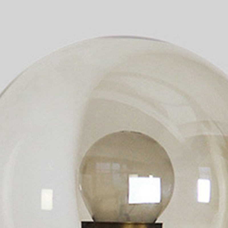 Style Round Orb Iron Glass 1-Light Wall Sconce Lamp