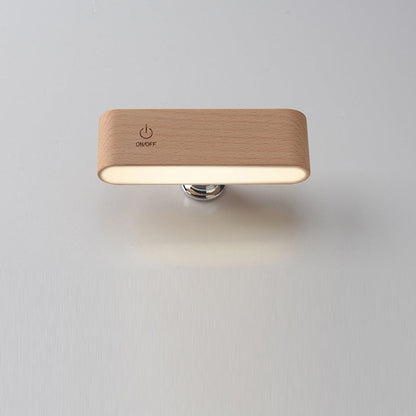 Rectangular Wood Magnetic Suction LED Wall Sconce Lamp