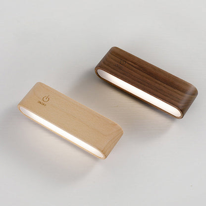Rectangular Wood Magnetic Suction LED Wall Sconce Lamp