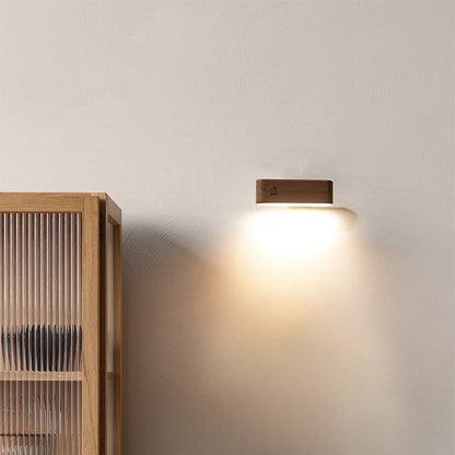 Rectangular Wood Magnetic Suction LED Wall Sconce Lamp
