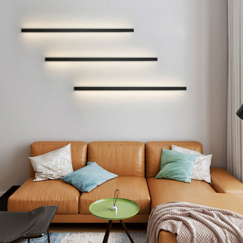 Linear Long Rectangular Iron PC LED Wall Sconce Lamp