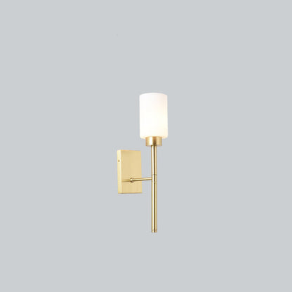 Round Spherical Copper Glass 1-Light Wall Sconce Lamp