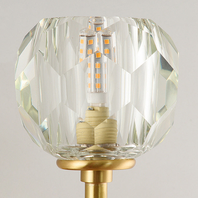 Round Spherical Copper Glass 1-Light Wall Sconce Lamp