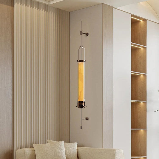 Luxury Cylindrical Linear Iron Glass LED Wall Sconce Lamp