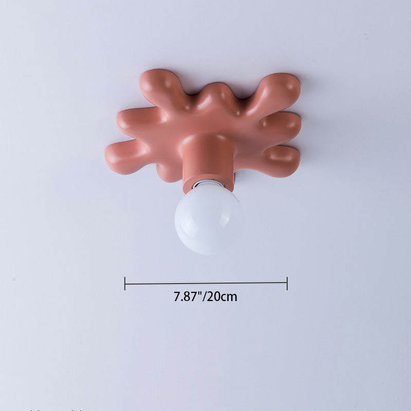 Art Deco Sunflower Shape Resin 1-Light Wall Sconce Lamp