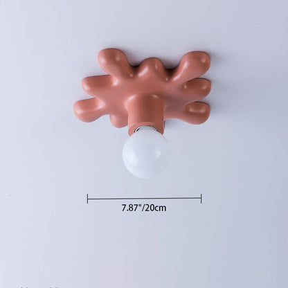 Art Deco Sunflower Shape Resin 1-Light Wall Sconce Lamp