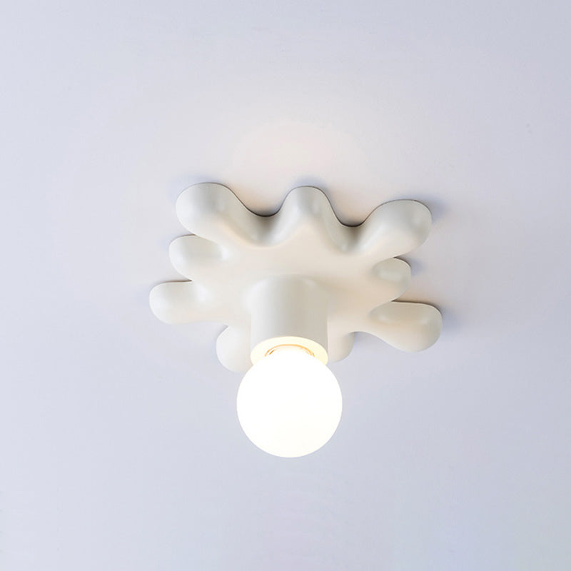 Art Deco Sunflower Shape Resin 1-Light Wall Sconce Lamp