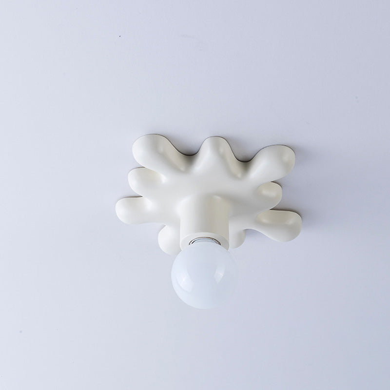 Art Deco Sunflower Shape Resin 1-Light Wall Sconce Lamp