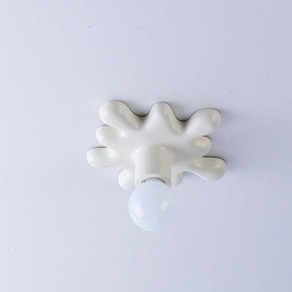 Art Deco Sunflower Shape Resin 1-Light Wall Sconce Lamp