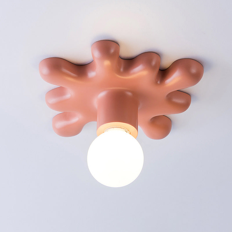 Art Deco Sunflower Shape Resin 1-Light Wall Sconce Lamp