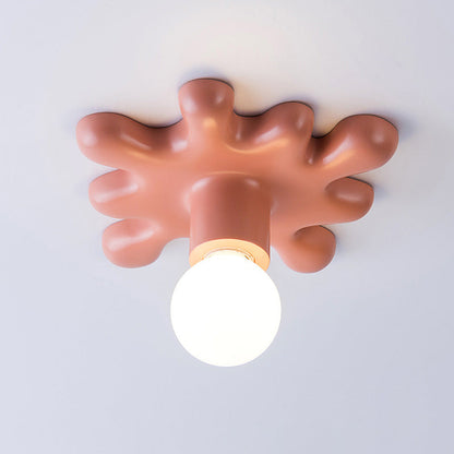 Art Deco Sunflower Shape Resin 1-Light Wall Sconce Lamp