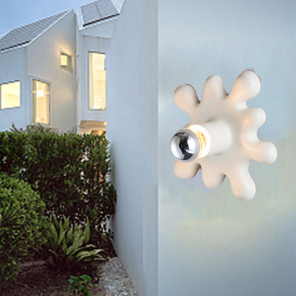 Art Deco Sunflower Shape Resin 1-Light Wall Sconce Lamp