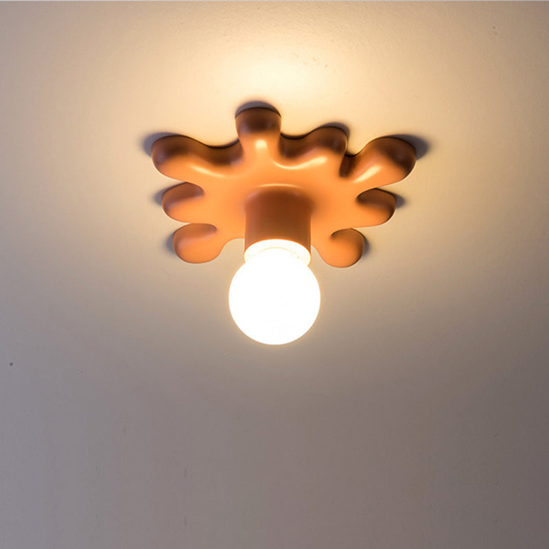 Art Deco Sunflower Shape Resin 1-Light Wall Sconce Lamp