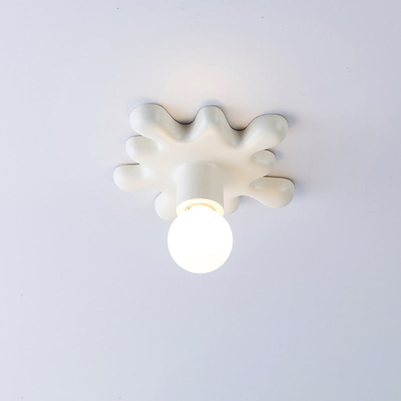 Art Deco Sunflower Shape Resin 1-Light Wall Sconce Lamp