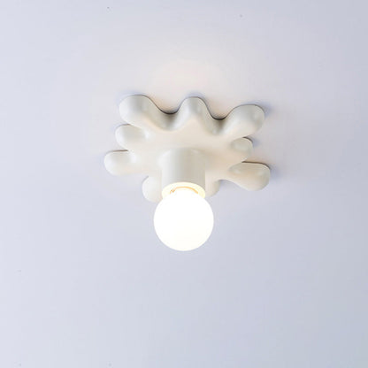 Art Deco Sunflower Shape Resin 1-Light Wall Sconce Lamp