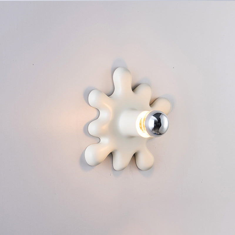 Art Deco Sunflower Shape Resin 1-Light Wall Sconce Lamp