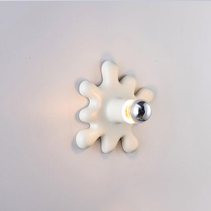 Art Deco Sunflower Shape Resin 1-Light Wall Sconce Lamp