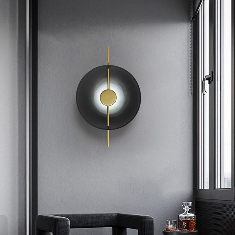 Creative Flying Saucer Round Hardware LED Wall Sconce Lamp