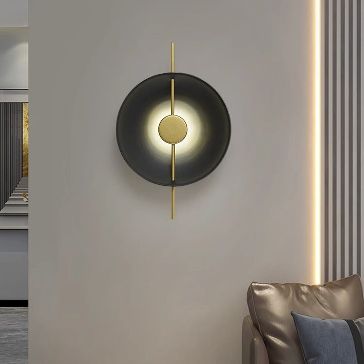 Creative Flying Saucer Round Hardware LED Wall Sconce Lamp