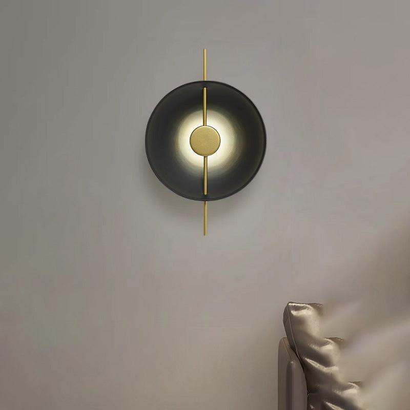 Creative Flying Saucer Round Hardware LED Wall Sconce Lamp