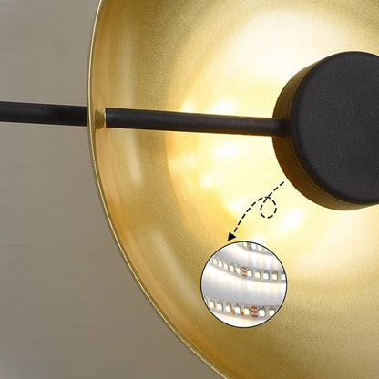 Creative Flying Saucer Round Hardware LED Wall Sconce Lamp