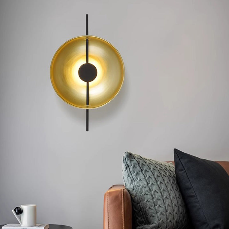 Creative Flying Saucer Round Hardware LED Wall Sconce Lamp