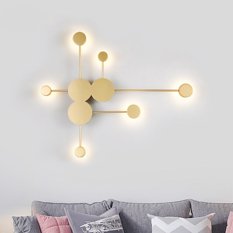 Creative Dipper Round Iron Acrylic LED Wall Sconce Lamp