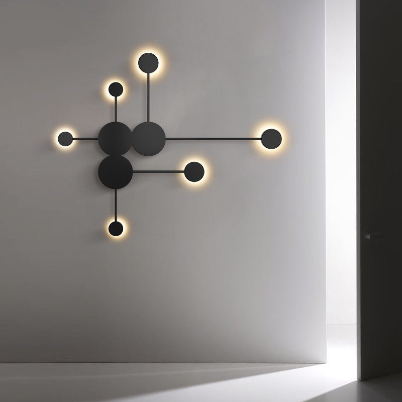 Creative Dipper Round Iron Acrylic LED Wall Sconce Lamp