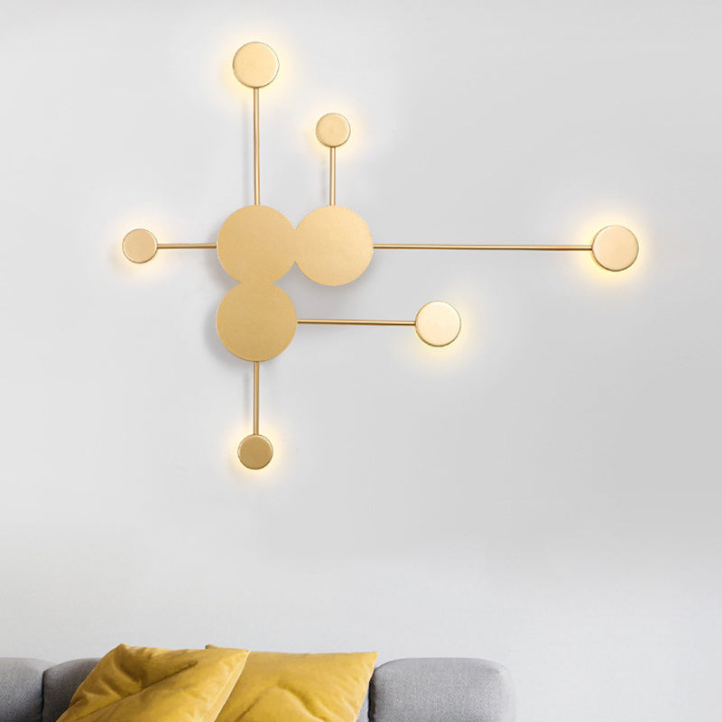Creative Dipper Round Iron Acrylic LED Wall Sconce Lamp