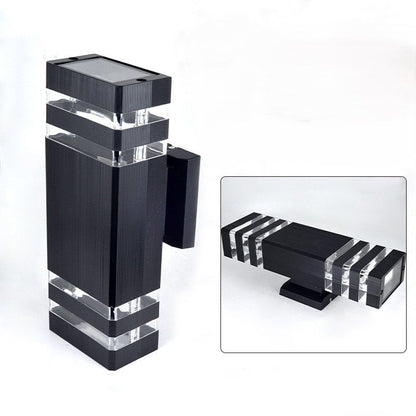 Waterproof Rectangle PVC Acrylic 2-Light Wall Sconce Lamp